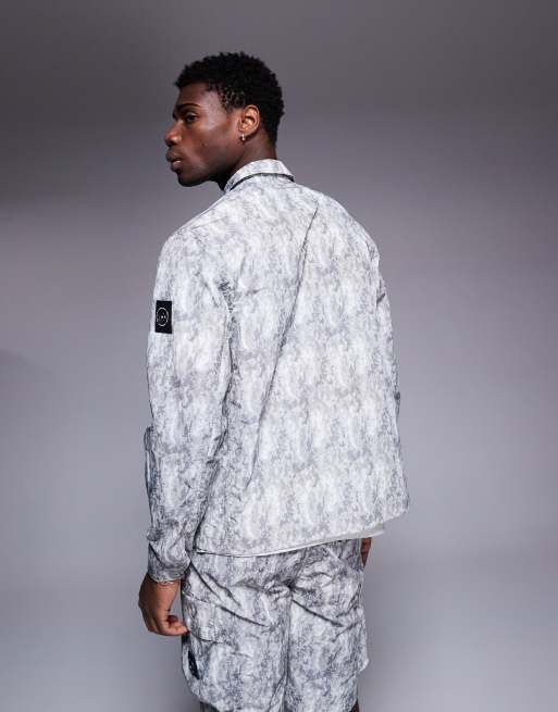 Marshall Artist faded camo print overshirt in multi - part of a set, 3 of 4