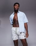 [Marshall Artist] Marshall Artist faded camo print swimshorts in multi-Green S GREEN
