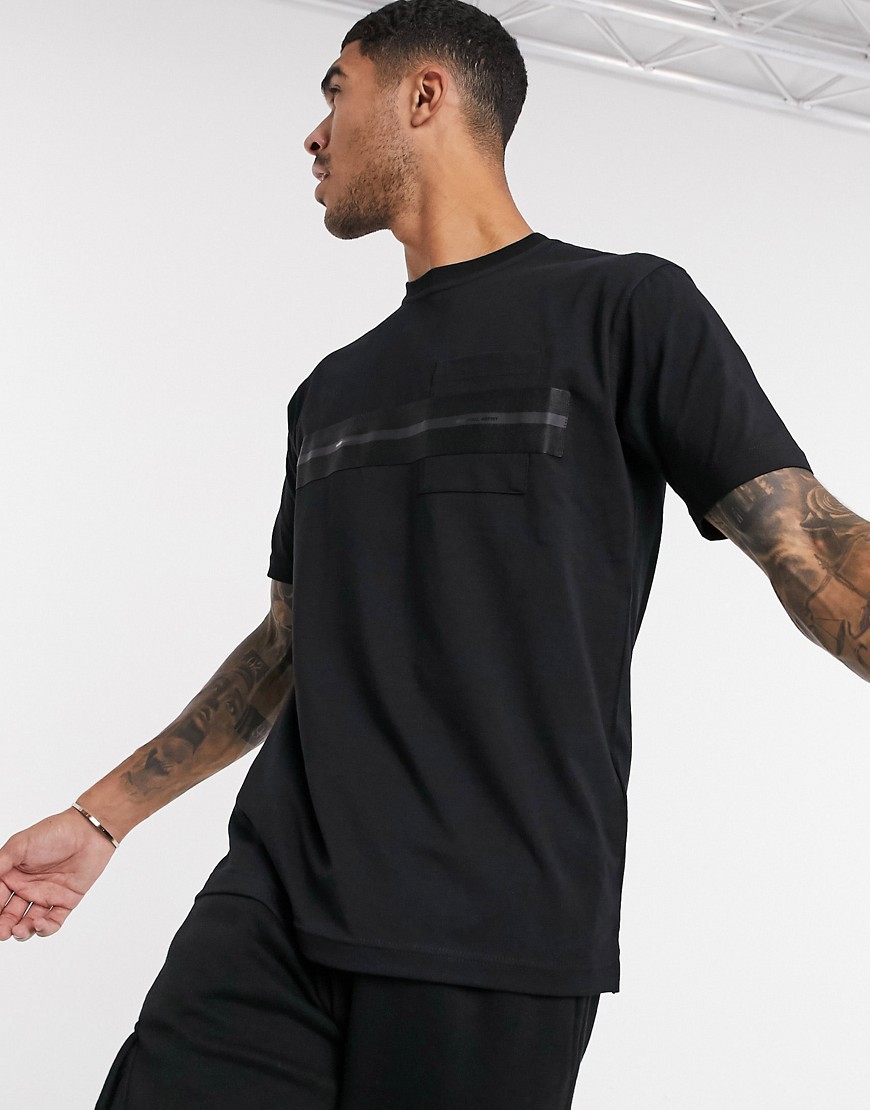 Marshall Artist - Fantom - Oversized T-shirt met biezen in zwart