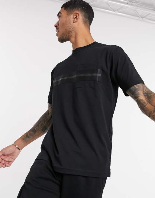 Marshall Artist fantom taping oversized t-shirt in black
