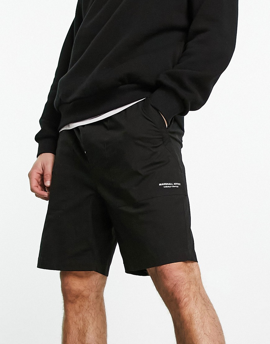 Marshall Artist gabardine shorts in black