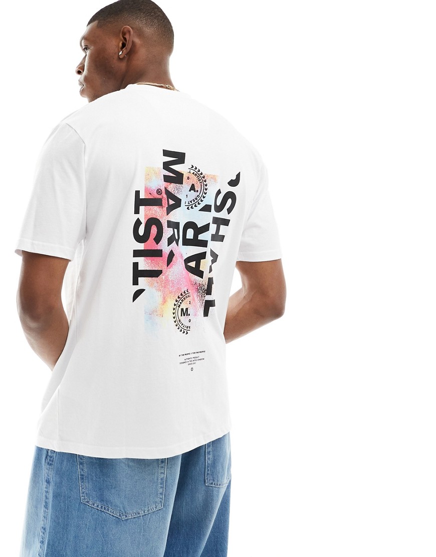 Marshall Artist graphic back t-shirt in white