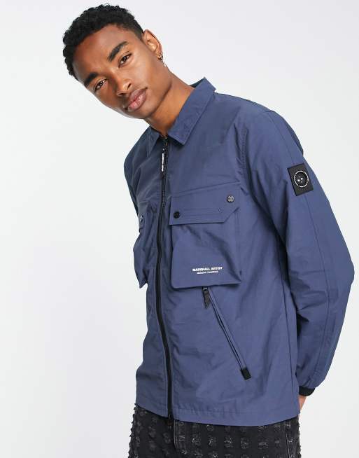 Marshall Artist – Hemdjacke aus Baumwolle und Polyamid in Blau