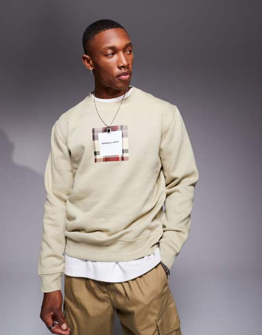 Marshall Artist house check box logo sweatshirt in stone