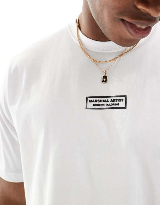 Marshall Artist - Hvid kortærmet T-shirt med branding, 3 af 4