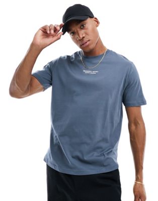 Marshall Artist injection t-shirt in slate blue - ASOS Price Checker