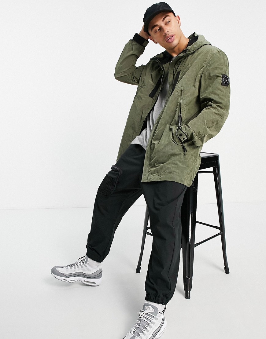 Marshall Artist liquid ripstop jacket in khaki-Green