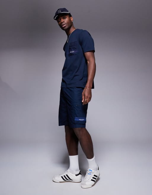 Marshall Artist logo seafield t-shirt in navy, 2 of 4