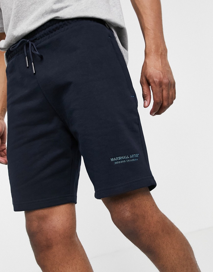 Marshall Artist – Marinblå jersey-shorts