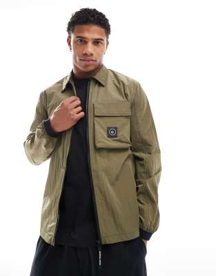 Nevado overshirt in khaki-Green