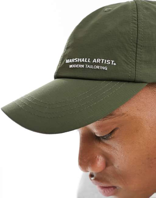 Marshall Artist nylon ripstop cap in khaki | ASOS
