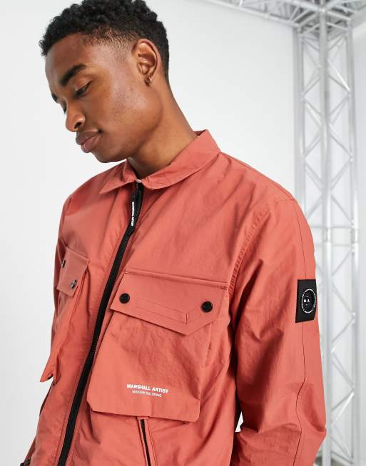 Marshall Artist Orange overshirt i bomullspolyamid
