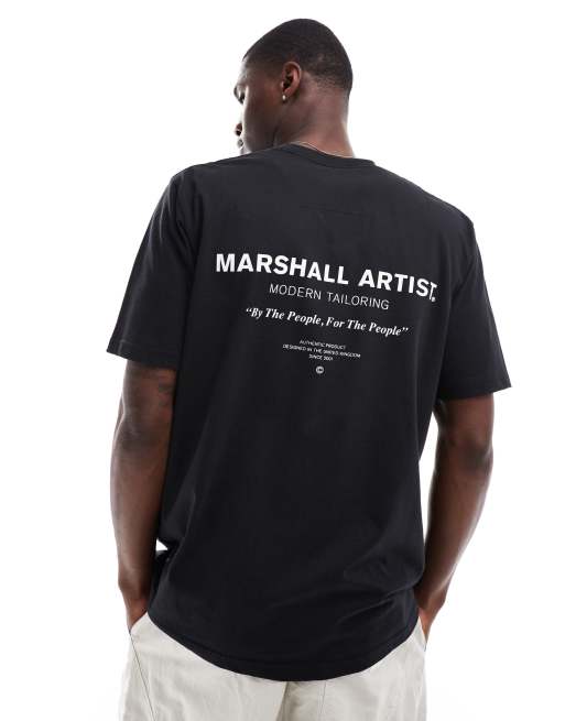 Marshall Artist oversized t-shirt with logo back print in black 