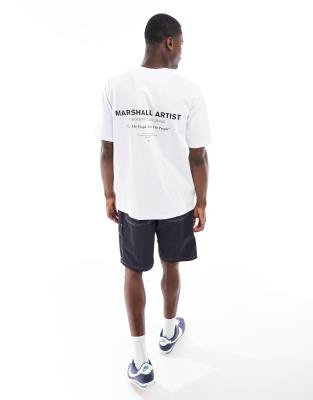 oversized t-shirt with logo back print in white