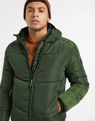 Marshall Artist paninaro padded jacket in khaki