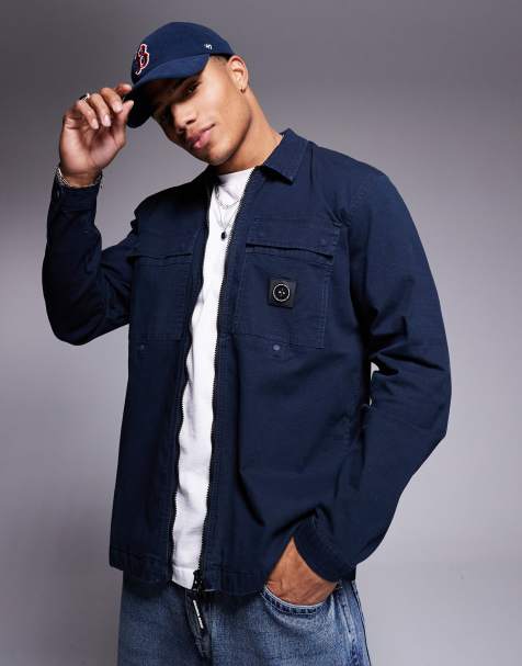 Marshall Artist portland overshirt in navy - view 1