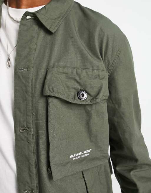 SHOP Cotton Ripstop Overshirt // Khaki - Marshall Artist//