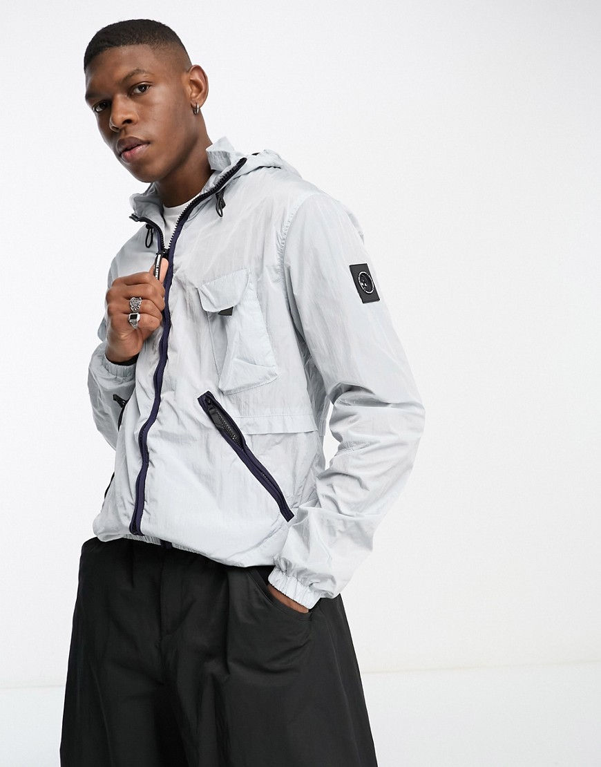Marshall Artist scudo krinkle nylon jacket in gray