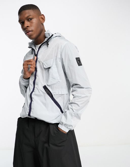 Marshall Artist Scudo Krinkle nylon jacket in grey | ASOS