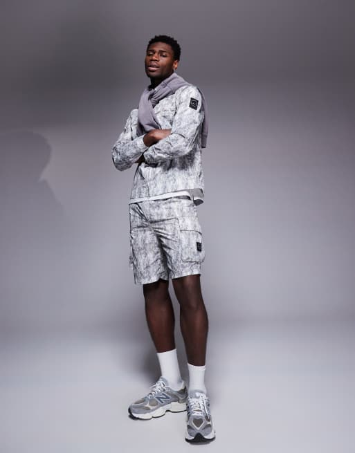 Marshall Artist - Short cargo d'ensemble à imprimé camouflage - Multicolore délavé