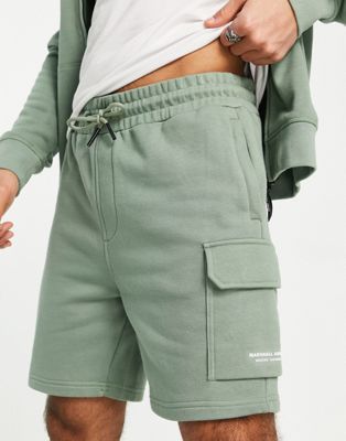 Marshall Artist siren cargo shorts in green - ASOS Price Checker