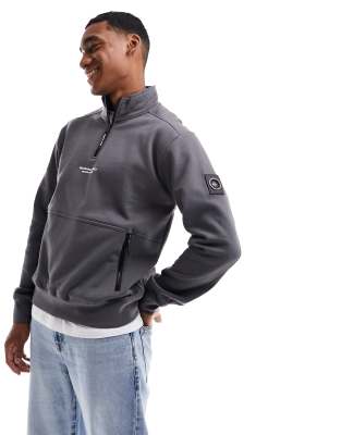 Marshall Artist Marshall Artist siren half zip sweat in grey