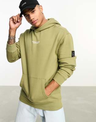 siren hoodie in khaki-Green