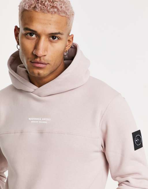 Marshall Artist siren logo hoodie in rose gold