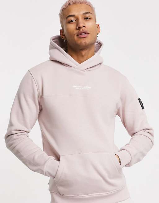 Marshall Artist siren logo hoodie in rose gold