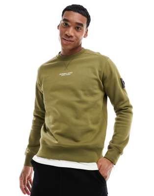 Marshall Artist siren logo sweatshirt in khaki-Green