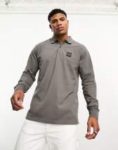 Marshall Artist siren long sleeve polo in beige | ASOS