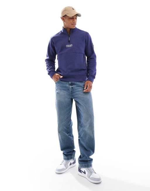 Marshall Artist - Siren - Sweater met korte rits in blauw , 2 van 4