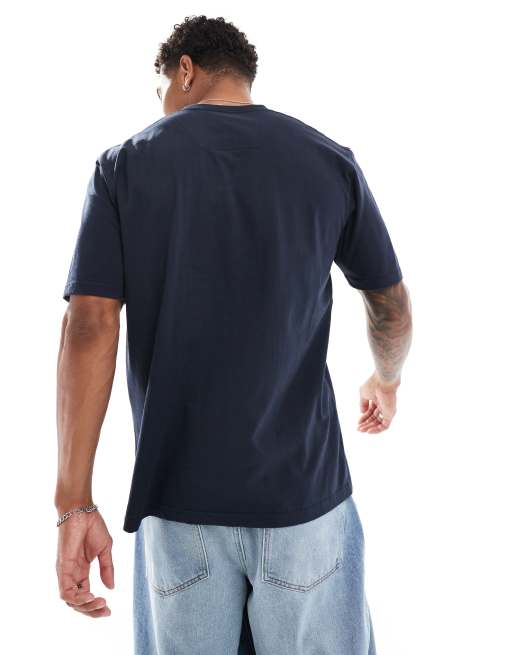 Marshall Artist – T-Shirt in Marineblau mit kariertem Box-Logo , 4 von 4