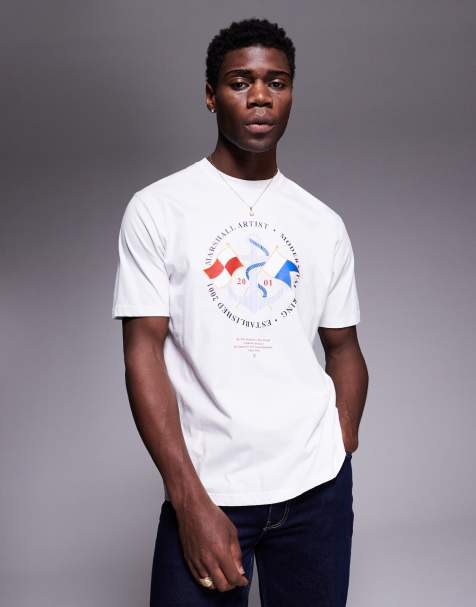 Marshall Artist - T-shirt met logoprint in wit - view 1
