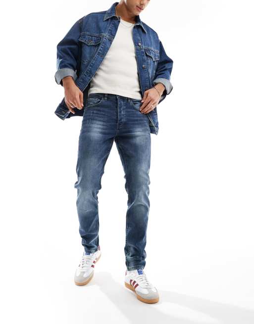Marshall Artist – Vintagetvättade jeans med smal passform
