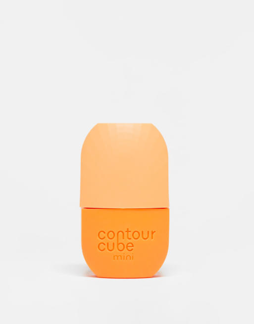 Masajeador facial para terapia con hielo color melocotón de tamaño viaje de Contour Cube