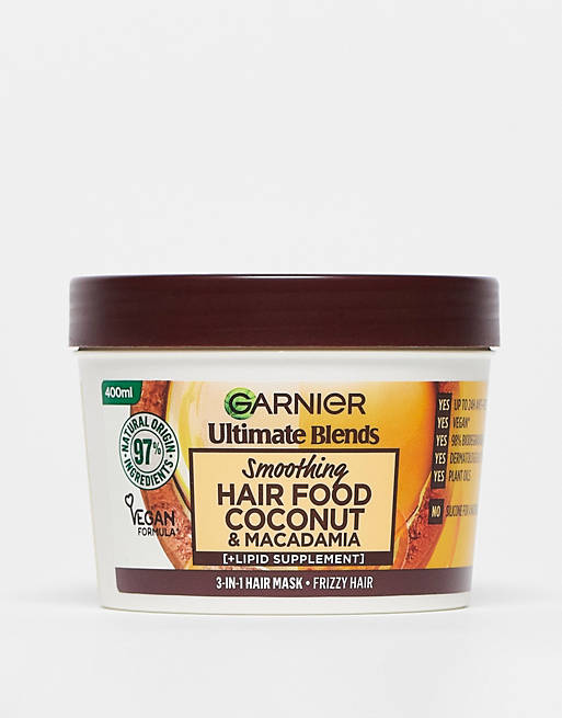Mascarilla 3 en 1 aceite de coco para cabello encrespado Ultimate Hair Food de 390 ml de Garnier | ASOS