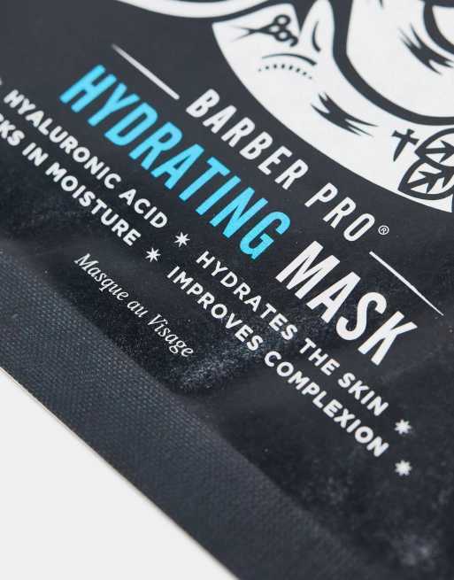 Mascarilla de lámina hidratante con ácido hialurónico de Barber Pro, 3 de 4