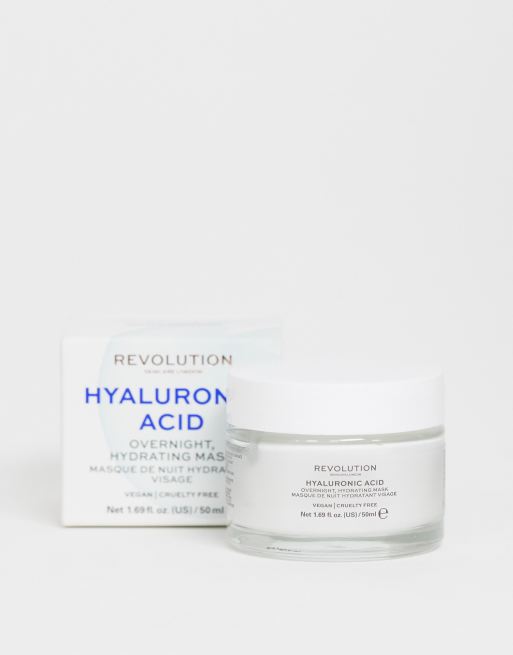 Mascarilla facial hidratante nocturna con ácido hialurónico de Revolution Skincare