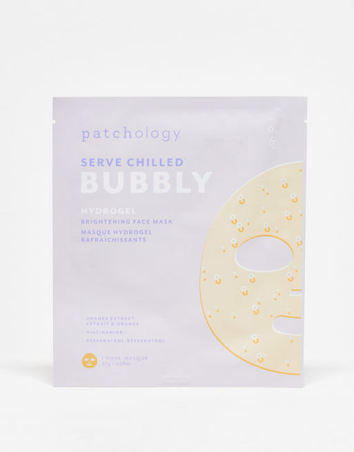 Mascarilla facial iluminadora de hidrogel Bubbly de Patchology