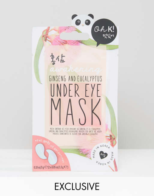 Mascarilla revitalizante de contorno de ojos con ginseng y eucalipto de Oh K!