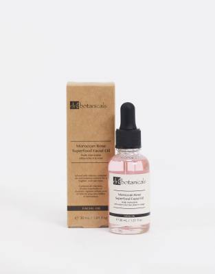 фото Масло марокканской розы для лица dr botanicals, 30 мл-очистить dr. botanicals