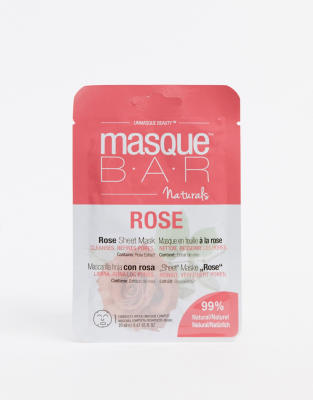 MasqueBAR Masque Bar Naturals Rose Sheet Mask-No color