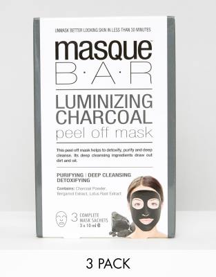 MasqueBAR - 3 Masques Peel-off à Base De Charbon | ASOS