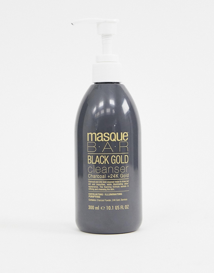 MasqueBAR Black Gold Charcoal & 24k Gold Cleanser-No color
