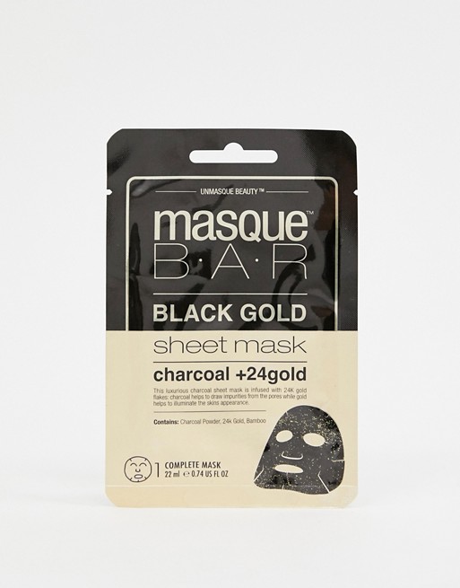 MasqueBAR Black Gold Charcoal & 24k Gold Sheet Mask