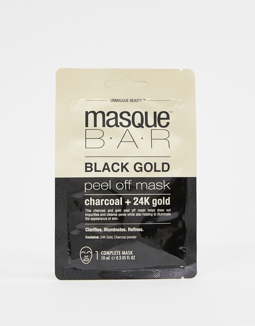 MasqueBAR Black Gold Peel Off Mask - Charcoal & 24k Gold-No color