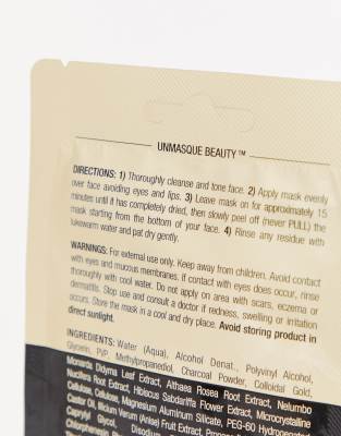 MasqueBAR Black Gold Peel Off Mask - Charcoal u0026 24k Gold