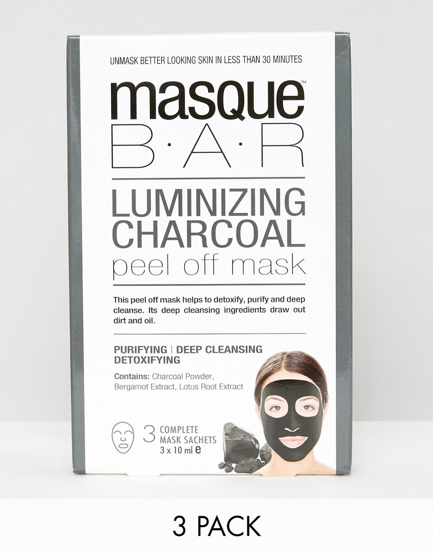 MasqueBAR – Charcoal Peel Off Mask x3 – Ansiktsmask-Ingen färg