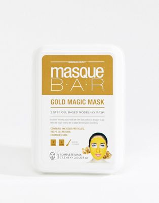 MasqueBAR - Gouden tovermasker-Zonder kleur
